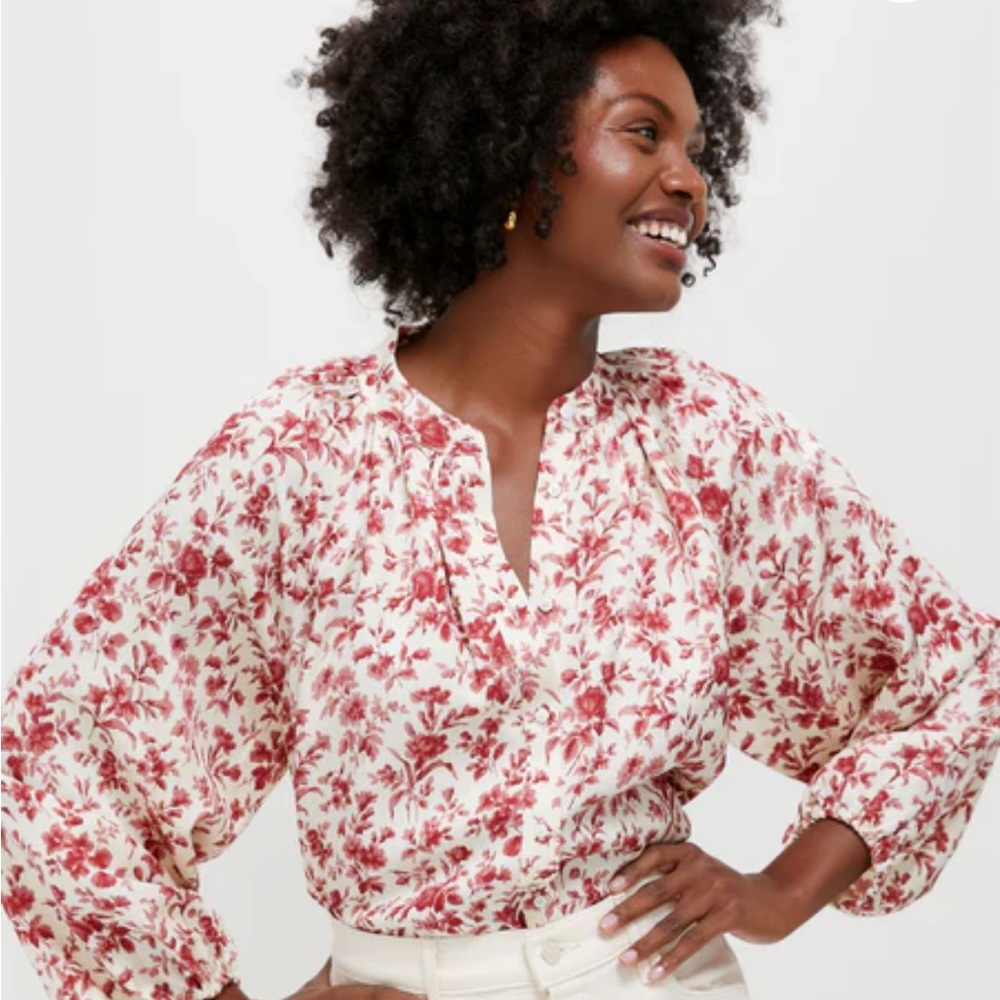 NWT Tuckernuck Pomegranate Bloom Sawyer Blouse
